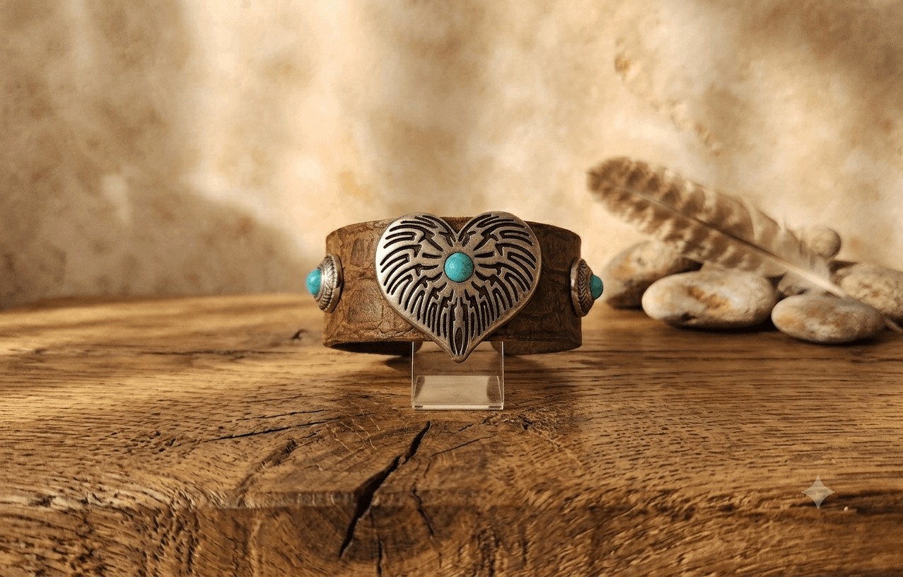 Bracelet manchette coeur — photo 1